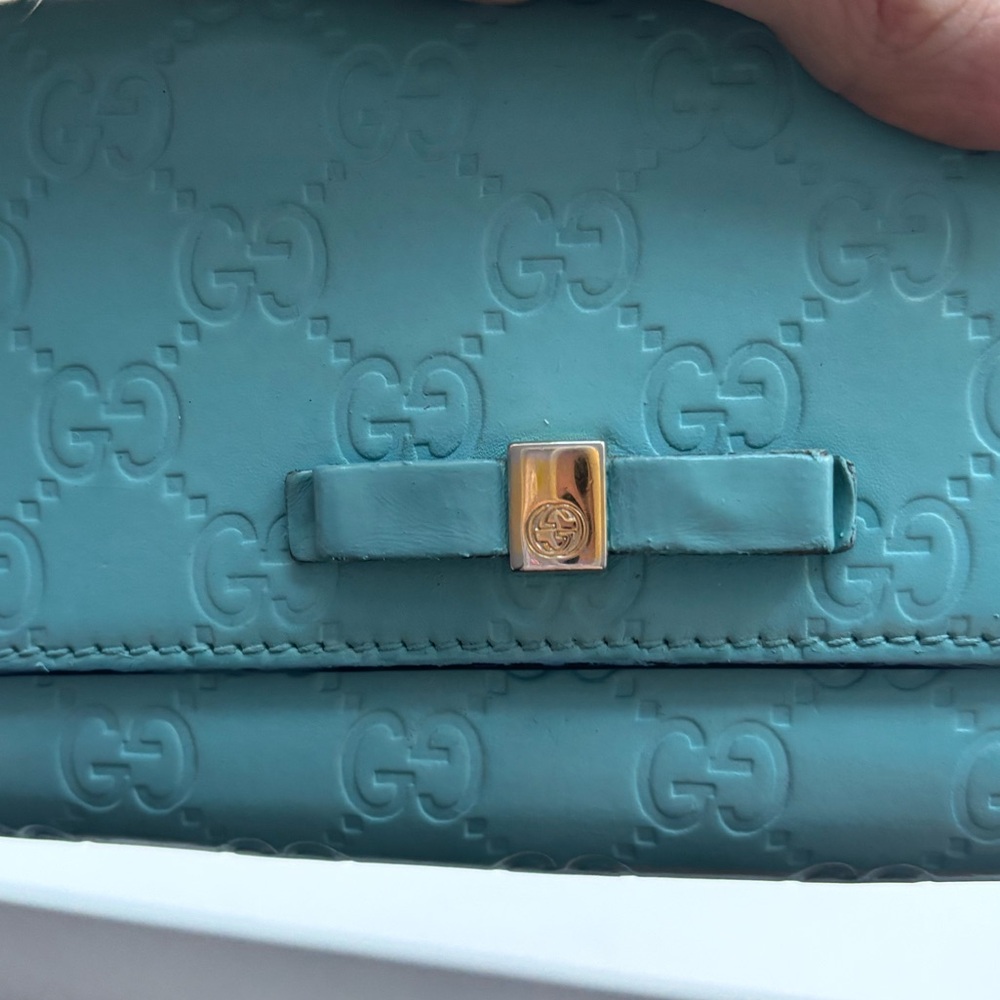 AUTHENTIC GUCCI Guccissima GG Embossed Continental Leather Wallet - Picture 3 of 11